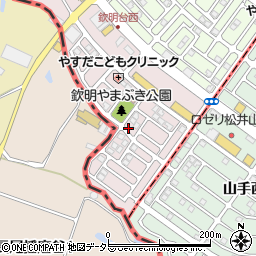 京都府八幡市欽明台西周辺の地図