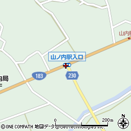 山ノ内駅入口周辺の地図