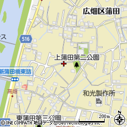 兵庫県姫路市広畑区蒲田周辺の地図