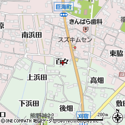 愛知県西尾市刈宿町百々周辺の地図