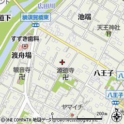 愛知県西尾市吉良町上横須賀寒破池周辺の地図
