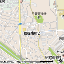 大阪府枚方市招提南町周辺の地図