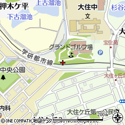京都府京田辺市大住木下シ周辺の地図