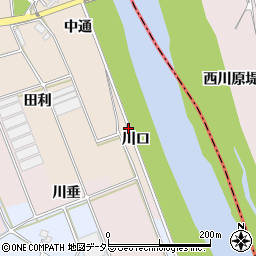 愛知県豊川市向河原町川口周辺の地図
