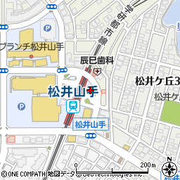 松井山手駅前ビル周辺の地図