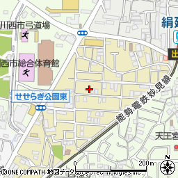 兵庫県川西市美園町9-20周辺の地図