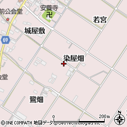 愛知県豊橋市賀茂町染屋畑周辺の地図