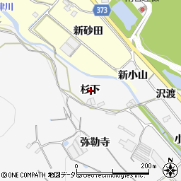 愛知県豊川市御津町豊沢杉下周辺の地図
