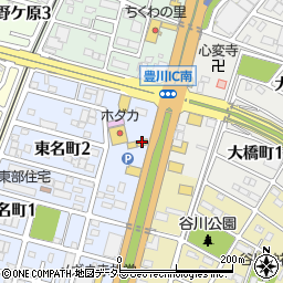 洋麺屋五右衛門豊川店周辺の地図