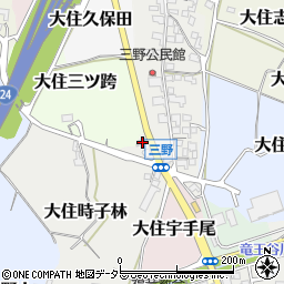 京都府京田辺市大住三野2周辺の地図