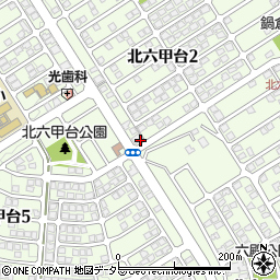 兵庫県西宮市北六甲台周辺の地図