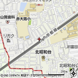 大阪府高槻市赤大路町4周辺の地図