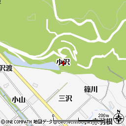 愛知県豊川市御津町豊沢小沢周辺の地図