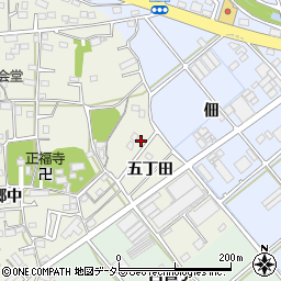 愛知県豊川市白鳥町五丁田44周辺の地図