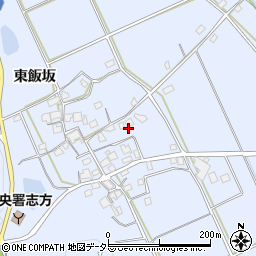 兵庫県加古川市志方町東飯坂周辺の地図
