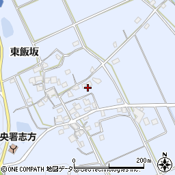 兵庫県加古川市志方町（東飯坂）周辺の地図