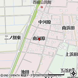 愛知県西尾市巨海町南河原周辺の地図
