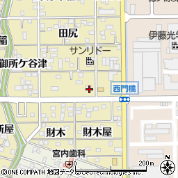 愛知県豊川市市田町河尻周辺の地図