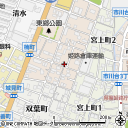 兵庫県姫路市楠町76周辺の地図