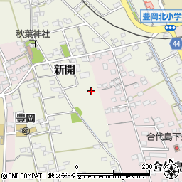 静岡県磐田市新開周辺の地図