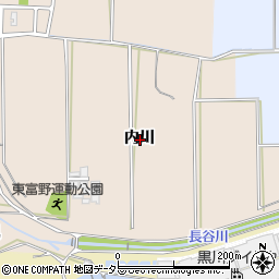 京都府城陽市富野内川周辺の地図