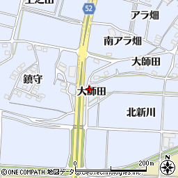 愛知県武豊町（知多郡）東大高（大師田）周辺の地図