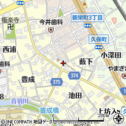 愛知県豊川市国府町流霞101周辺の地図