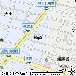 愛知県豊川市八幡町横道周辺の地図