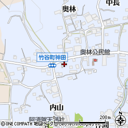 愛知県蒲郡市竹谷町神田周辺の地図
