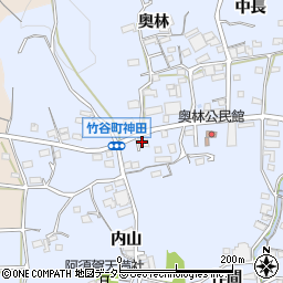愛知県蒲郡市竹谷町（神田）周辺の地図