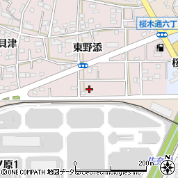 愛知県豊川市本野町東野添97周辺の地図