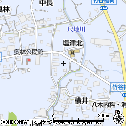 愛知県蒲郡市竹谷町道泉周辺の地図
