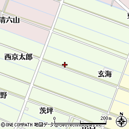 愛知県西尾市行用町東京太郎周辺の地図