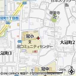 大阪府高槻市大冠町周辺の地図