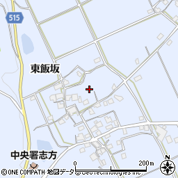 兵庫県加古川市志方町東飯坂206周辺の地図