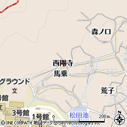 愛知県蒲郡市西迫町西門寺周辺の地図