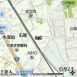 愛知県豊川市久保町金堂周辺の地図