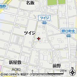 愛知県豊川市野口町周辺の地図