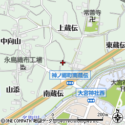 愛知県蒲郡市神ノ郷町（南蔵伝）周辺の地図