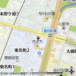 ダイソー豊川インター店周辺の地図