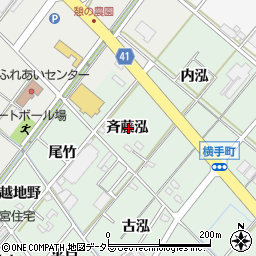 愛知県西尾市野々宮町斉藤泓周辺の地図