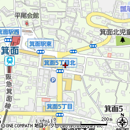 鳥貴族 箕面店周辺の地図