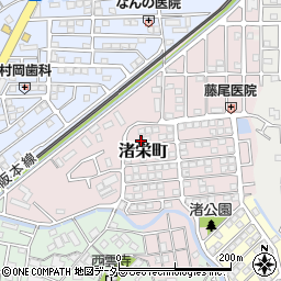 大阪府枚方市渚栄町周辺の地図