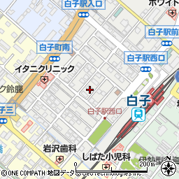 三重県鈴鹿市白子駅前周辺の地図