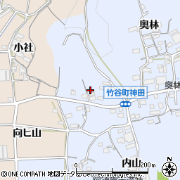 愛知県蒲郡市竹谷町政久周辺の地図