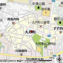 静岡県島田市大井町周辺の地図