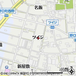 愛知県豊川市野口町ツイジ周辺の地図