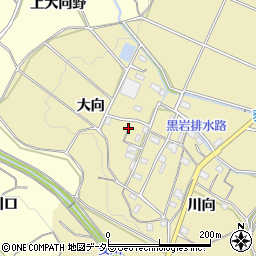 愛知県豊橋市石巻萩平町大向周辺の地図