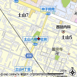 土山神社前周辺の地図