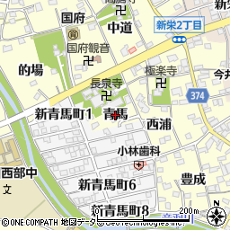 愛知県豊川市国府町（青馬）周辺の地図